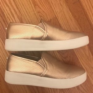 Metallic Steve Madden Platform Slip On Sneakers